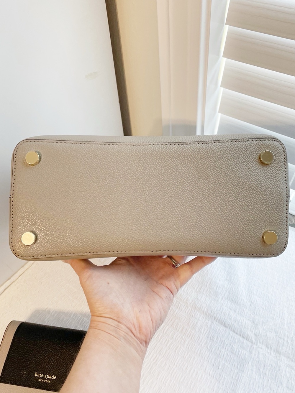 kate spade Pebbled Leather Tote in Grey Taupe - Picture 5 of 12